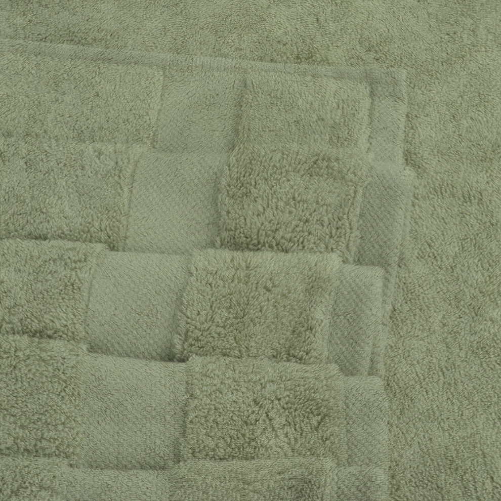Organic Cotton 650 GSM Plush Feather Touch Quick Dry Bath Sheet, Green Tint, Pack of 4