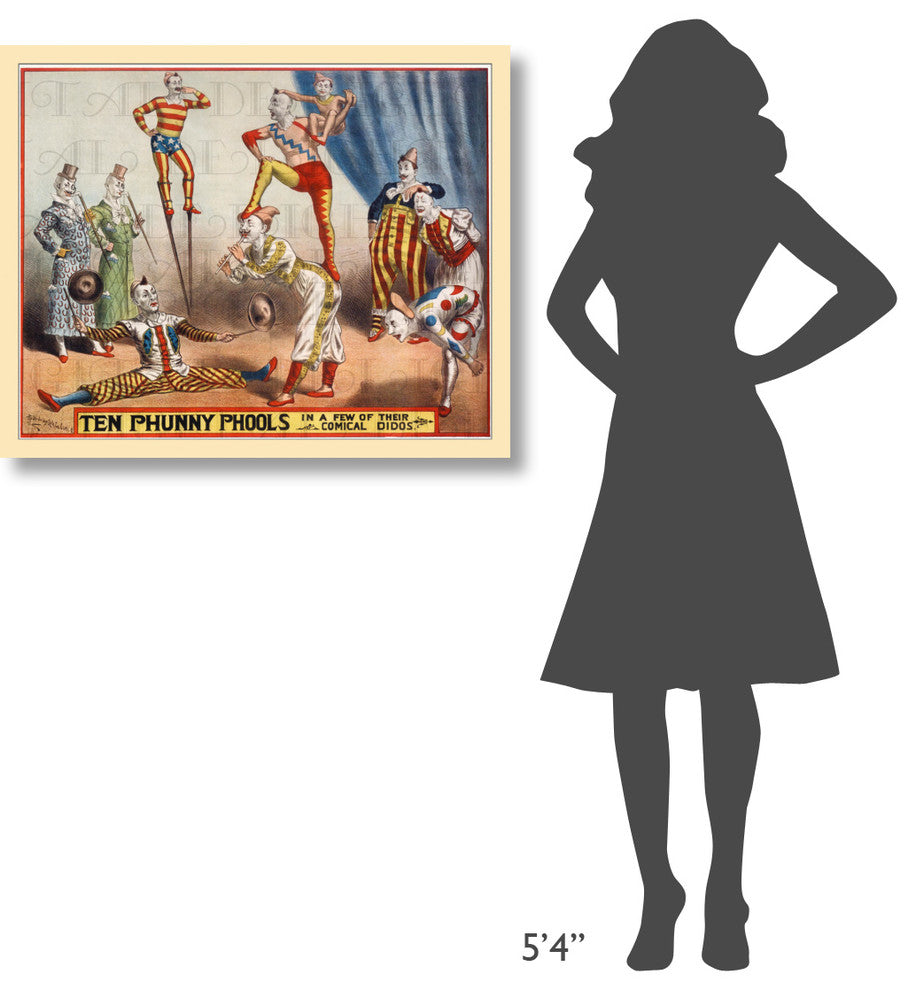 "Ten Phunny Fools" Stretched Canvas Giclee by Hollywood Photo Archive, 36x29"