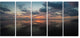 "Matapalo in Costa Rica Beach Sunset" Seascape Art Canvas, 5 Panels, 60"x28"