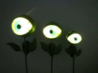 Assorted Sized 3 Piece Solar Lighted Eyeball Outdoor Garden Stakes
