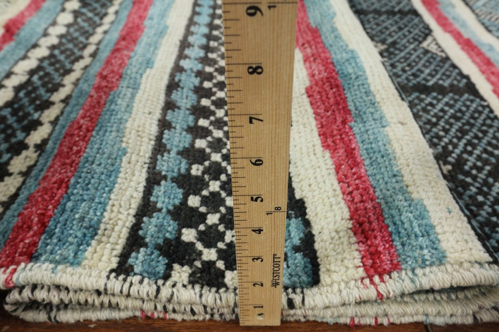 4x6 Hand Knotted Oriental Navajo-Design Moroccan Area Rug, P5125