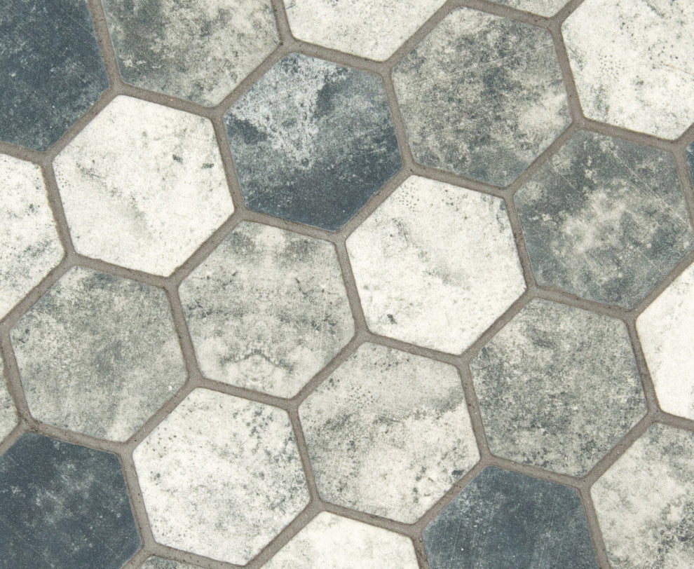 MSI SMOT-GLS-U6MM 2" x 2" Hexagon Mosaic Tile - Glossy Glass - Tapestry