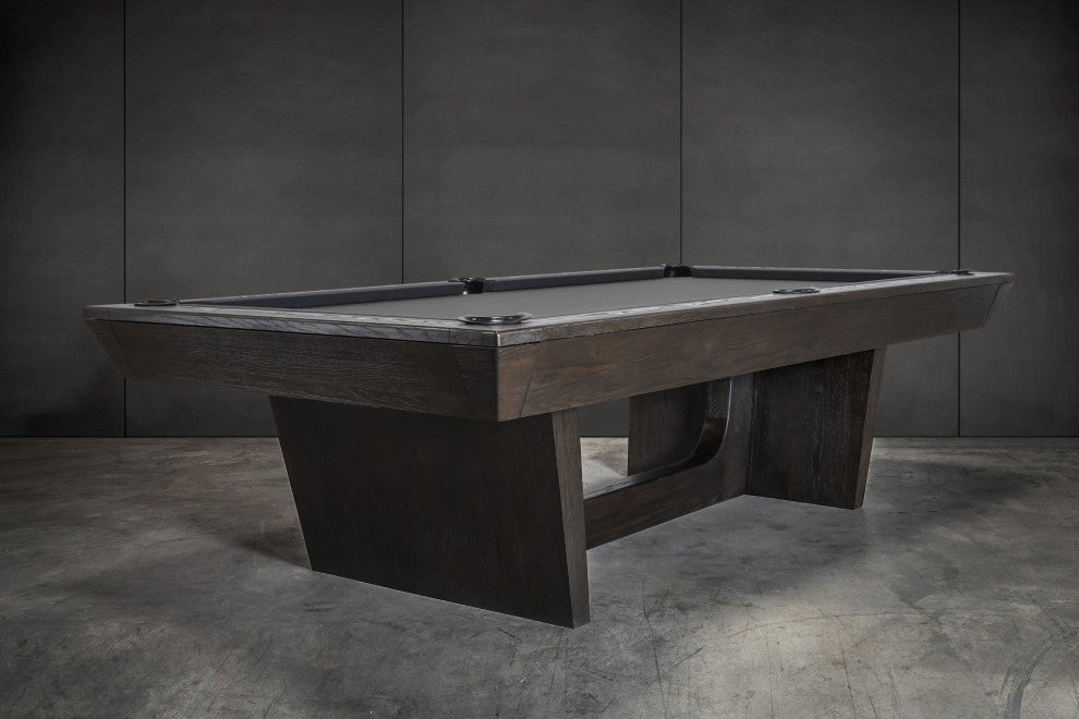 Kai 8' Slate Pool Table, Waxed Brown