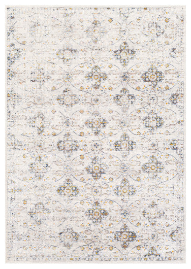 Surya Porto POO-2316 7'10"x10'2" Rug, White/Gray/Blue/Mustard/Taupe/Burnt Orange