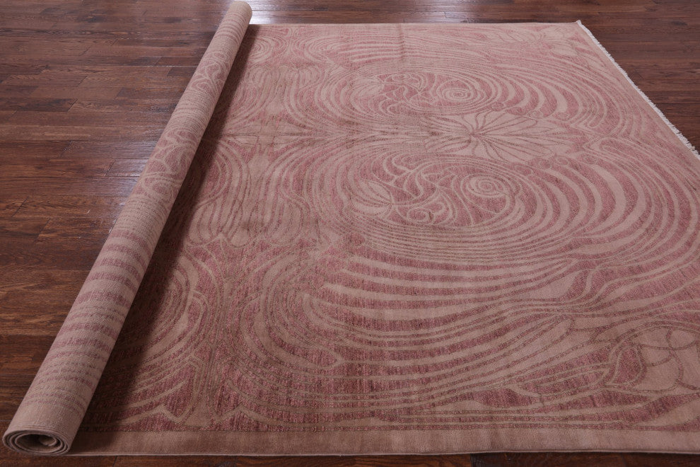 Hand-Knotted William Morris Wool Rug 9' 2" X 12' 3" Q5940