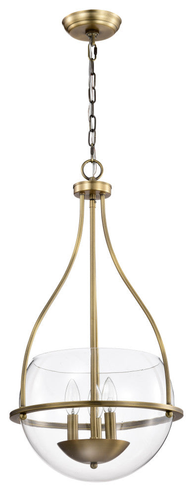 Amado 3 Light Pendant, 14"