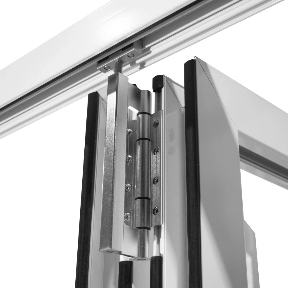 Aluminum folding patio doors 108"x96", white color. low e glass L-R03