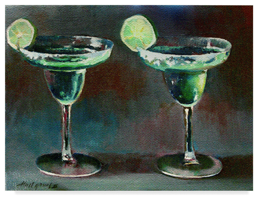 Hall Groat Ii 'Two Margarita' Canvas Art, 24"x18"