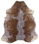 Gold Metallic Cowhide Rug 7' 0" X 6' 3" C2114