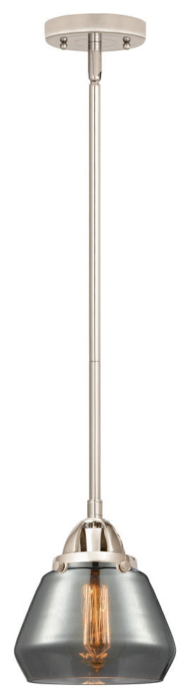 Fulton Mini Pendant, Polished Nickel, Plated Smoke, Plated Smoke