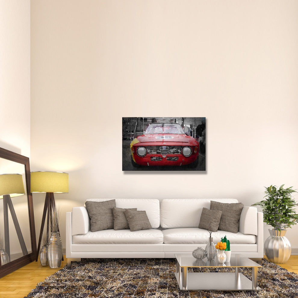 "1967 Alfa Romeo GTV Watercolor" Fine Art Print
