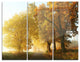"Rural Road Under Green Trees" Photo Metal Wall Art, 3 Panels, 36"x28"