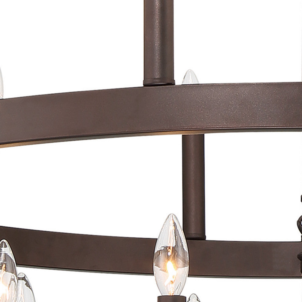 Vanity Art 20-Light Wagon Wheel Chandelier, Oil Rubbed Bronze