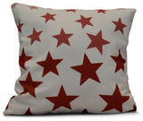 Just Stars, Geometric Print Pillow, Red, 18"x18"