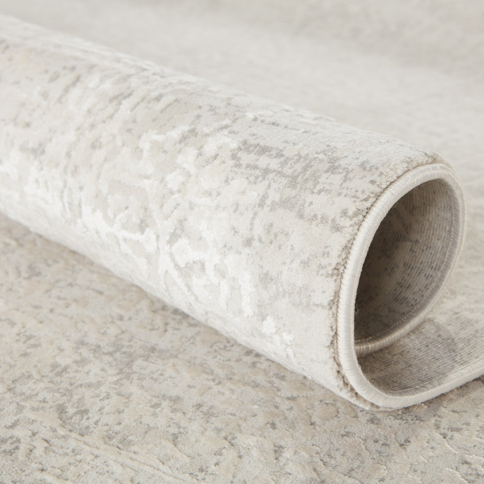 Jaipur Living Lianna Abstract Silver/ White Area Rug 3'11"X5'11"