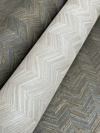 Raised Chevron Wallpaper, Royal Blue