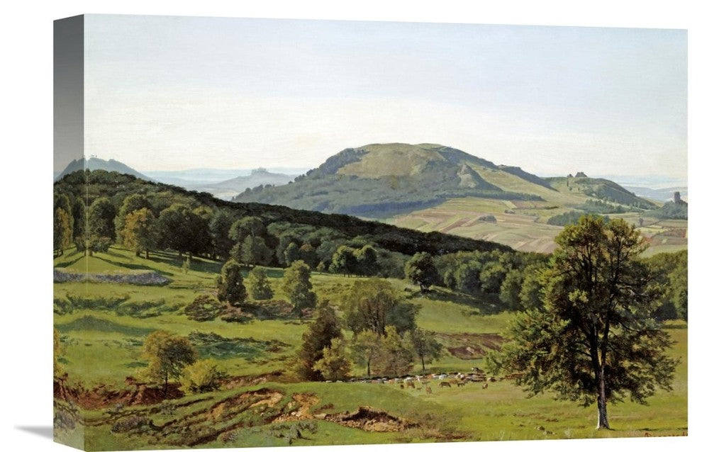"Landscape - Hill and Dale" Stretched Canvas Giclee by Albert Bierstadt, 16"x11"