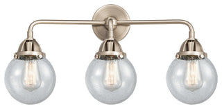 Beacon Bath Vanity Light, Brushed Satin Nickel, Seedy, Seedy