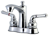 4" Centerset Bathroom Faucet WithRetail Pop-Up, Polished Chrome