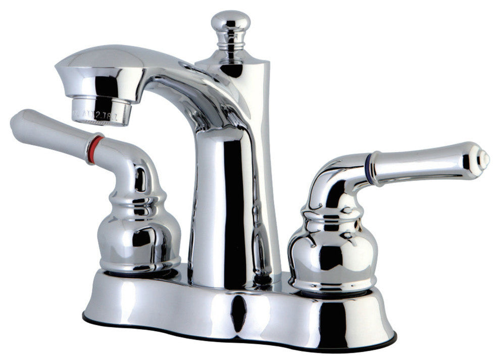 4" Centerset Bathroom Faucet WithRetail Pop-Up, Polished Chrome