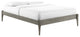 June King Wood Platform Bed Frame-Gray