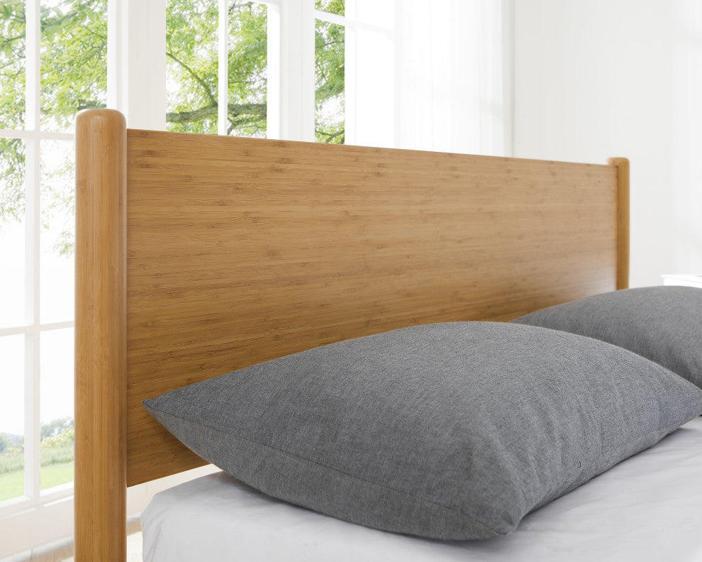 Ria Eastern King Platform Bed, Caramelized