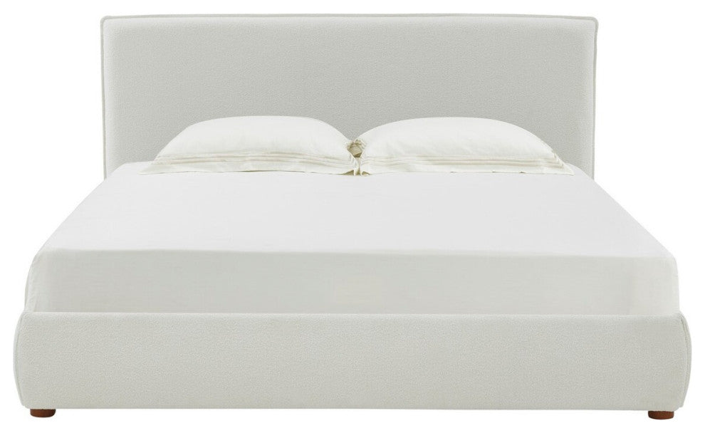 Safavieh Couture Callahan Boucle Bed, Ivory, King