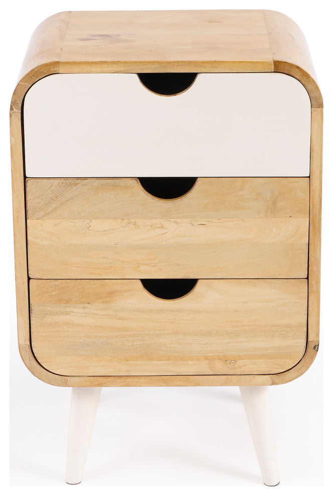 Danville Modern Nightstand, White