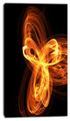 Fractal Fire Pattern Painted in Air, Large Abstract Canvas Wall Art, 16"x32"