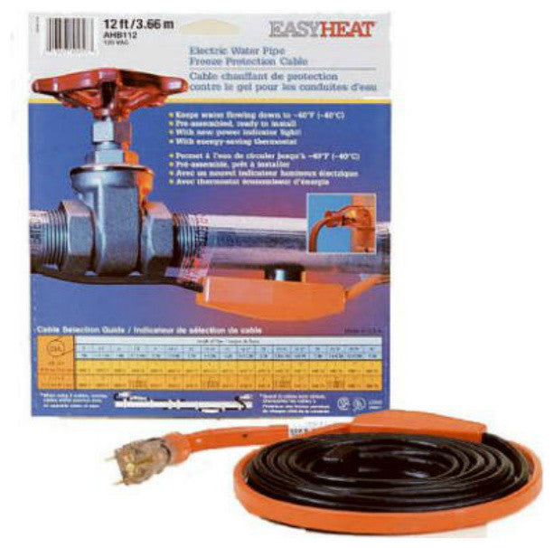 Easy Heat Water Pipe Heating Cable 18', 120Volt