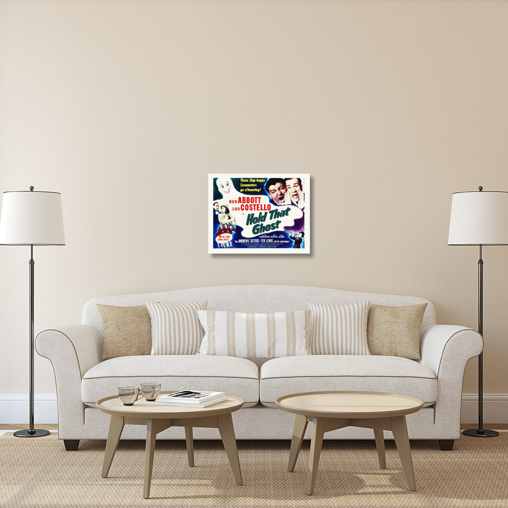 "Abbott & Costello - Hold That Ghost" Canvas Giclee, 30"x24"
