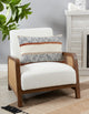 Throw Pillow With Horizontal Striped Design, Multi, 16"x24", Down Filled