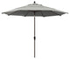 11' Bronze Auto-Tilt Crank Lift Aluminum Umbrella, Sunbrella, Granite