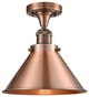 Briarcliff 10" Semi-Flush Mount, Antique Copper, Shade: Antique Copper