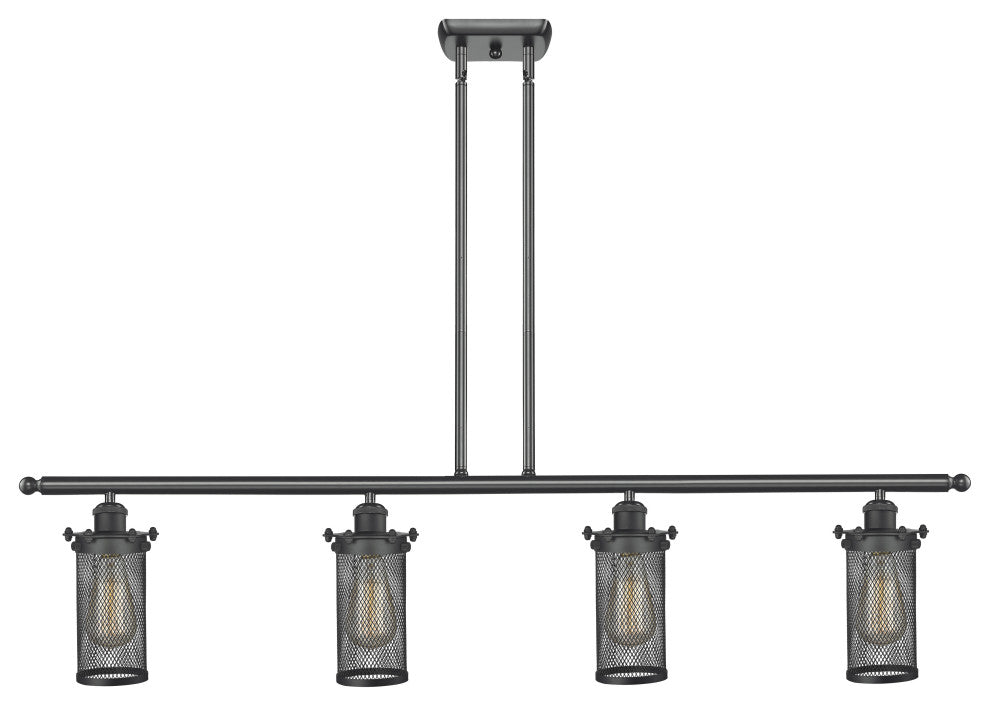 INNOVATIONS LIGHTING 516-4I-BK-CE219-LED Bleecker 3 Light Island Light