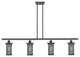 INNOVATIONS LIGHTING 516-4I-BK-CE219-LED Bleecker 3 Light Island Light