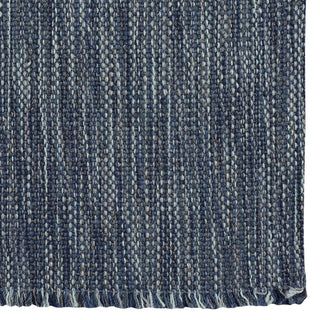 Coastal Flat Woven Area Rug, China Blue, Vertical Stripe Rectangle, 11'x8'