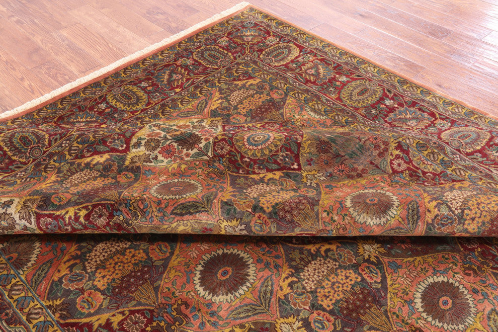 9' 2" X 12' 0" Hand Knotted Persian Fine Isfahan Wool Rug Q8852