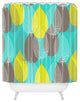 Aimee St Hill Big Leaves Blue Shower Curtain