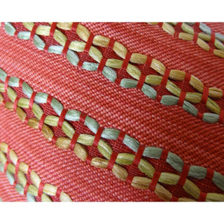 Plutus Tied Rows Handmade Throw Pillow, (Double sided  26" x 26")