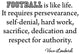 VWAQ Football Is Like Life. It Requires Persevearance Vince Lombardi Wall Quote