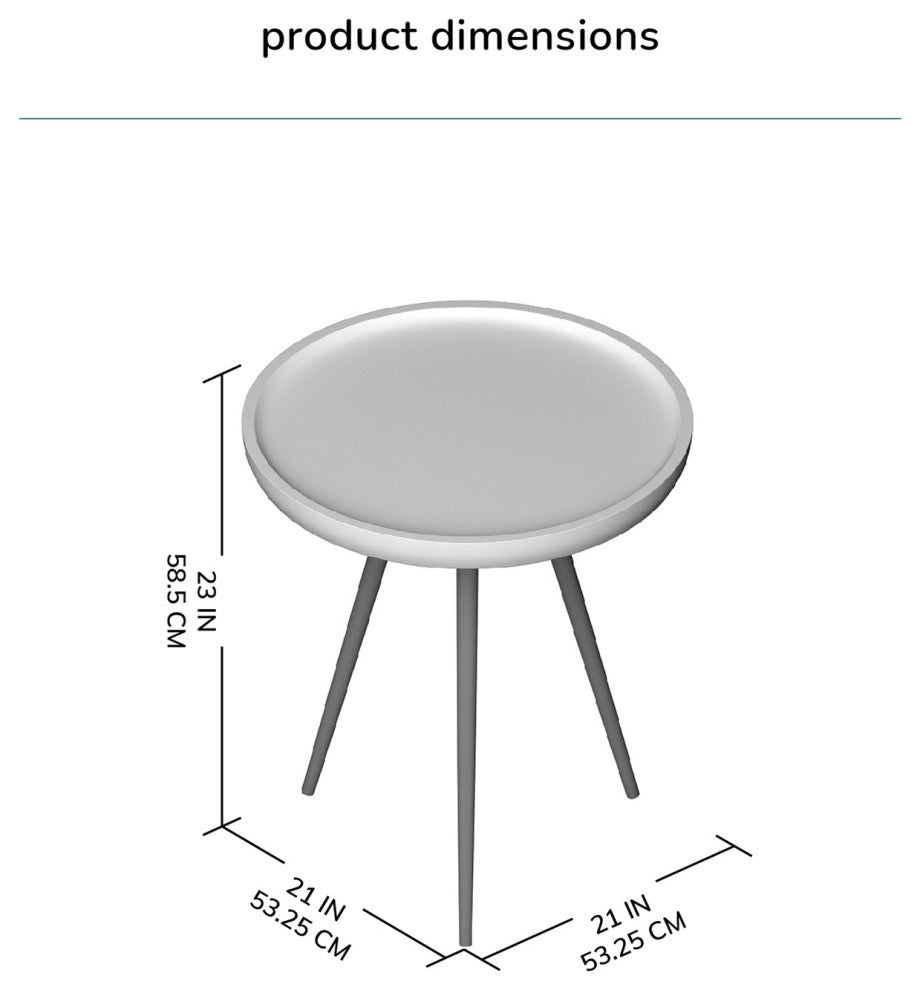 Chervey Tri Pin Side Table, Natural