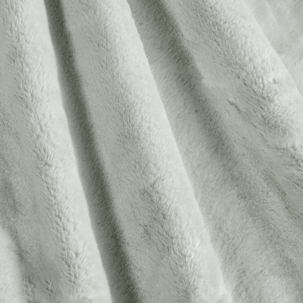 Fox Faux Fur Throw Blanket, Moonstruck, 50''x60''