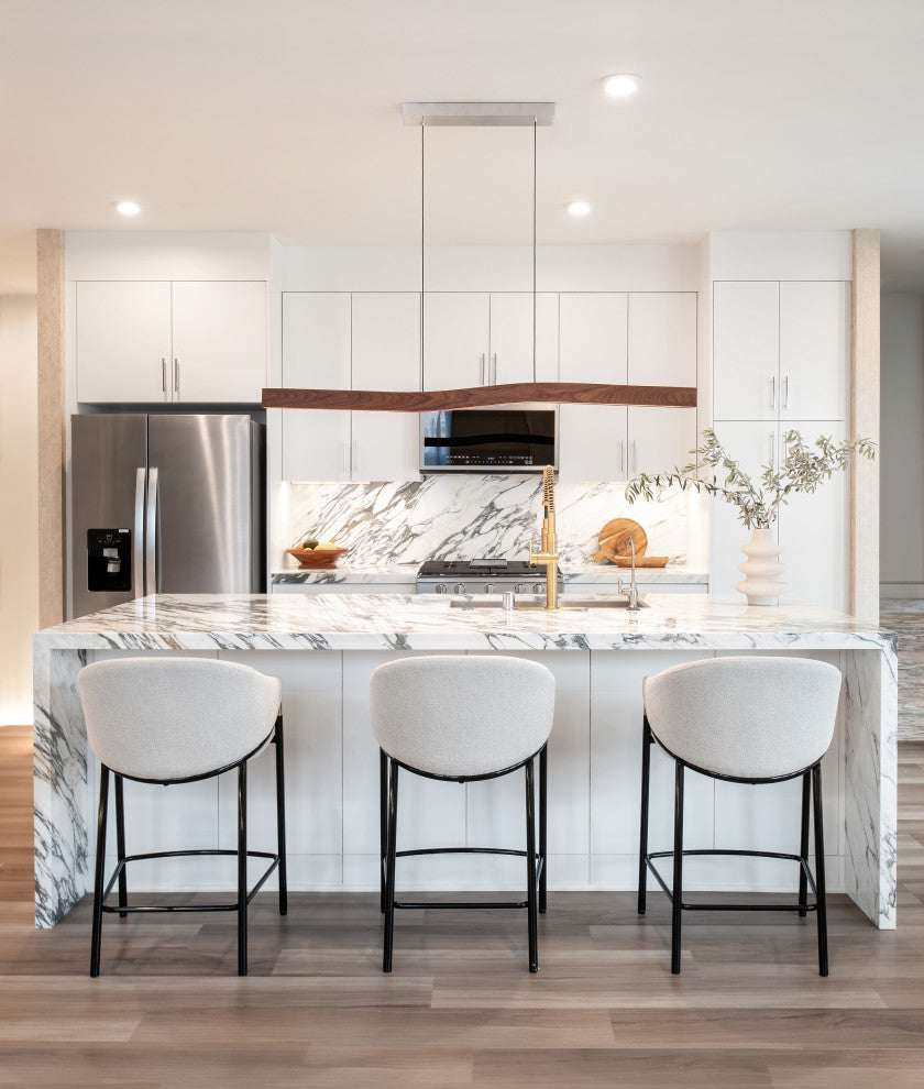 Camur LED Linear Pendant, Wood: Walnut