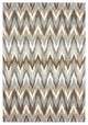 7??10??Gray And Taupe Ikat Pattern Area Rug