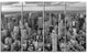 Panoramic Aerial View of Manhattan, Cityscape Canvas Print, 48"x28", 4 Panels