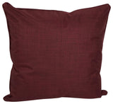 25" Double-Corded Polyester Square Floor Pillows With Inserts, Set of 2, Merlot