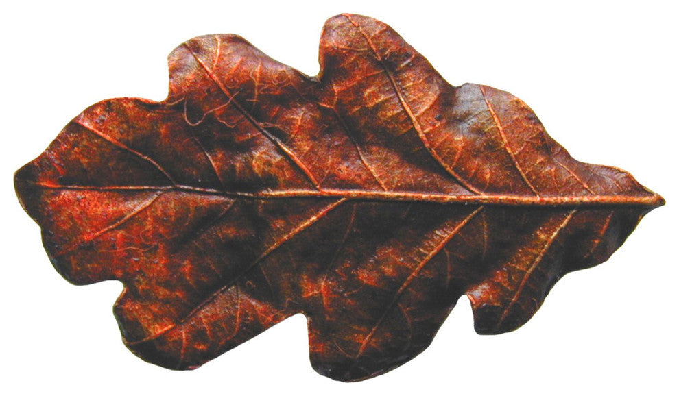 Oak Leaf Knob Antique Brass, Brass Hand Tinted