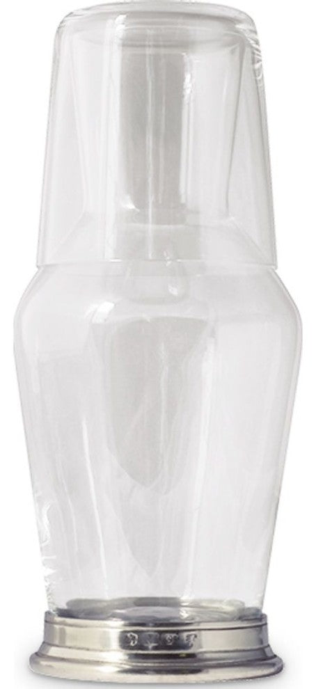 Match Bedside Carafe and Tumbler, Pewter