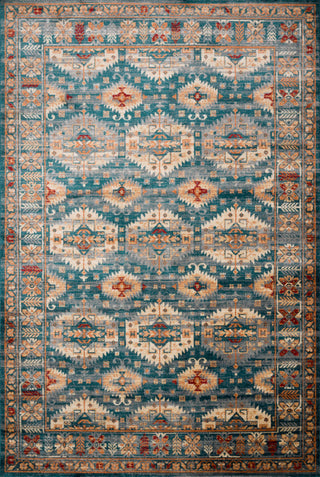 Isadora Rug, Lagoon and Multi, 2'x3'